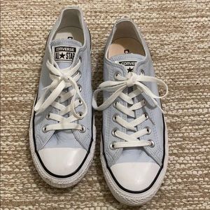 Blue leather converse!